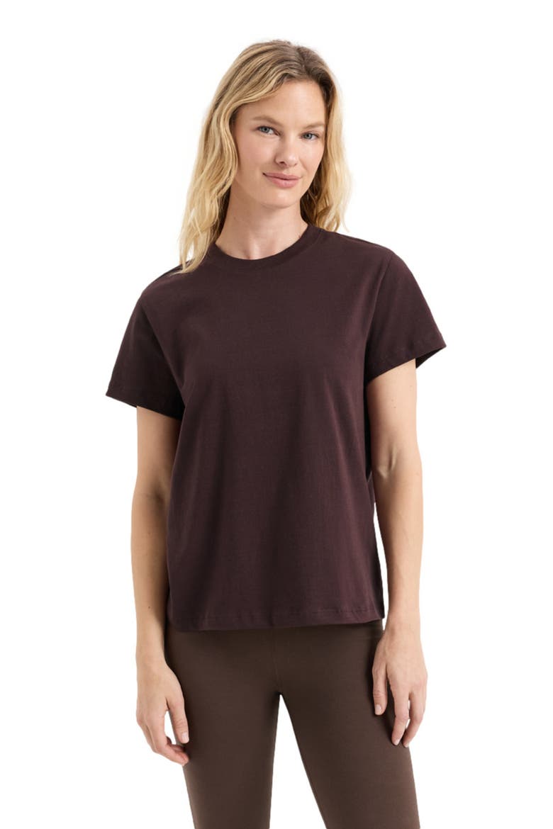 Organic Cotton Softspun Essential Crewneck Tee, Alternate, color, Plum