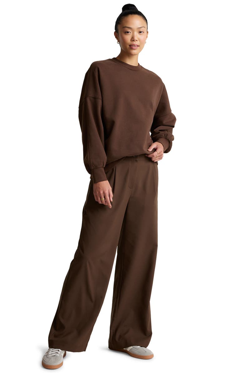 Beyond Yoga Solstice Oversize Cotton Blend Sweatshirt, Alternate, color, Espresso