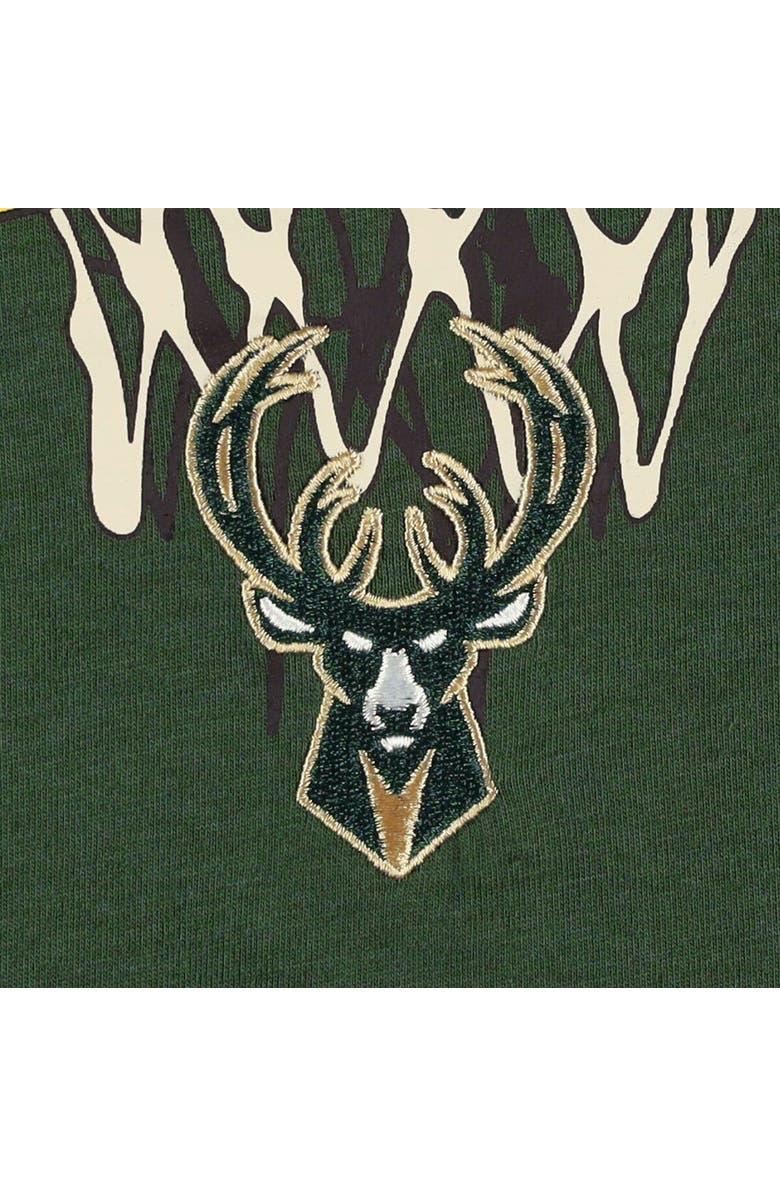 TOMMY JEANS Men's Tommy Jeans Hunter Green Milwaukee Bucks Tim Backboard T-Shirt, Alternate, color, Hunter Green