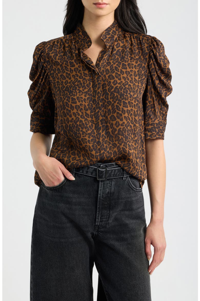 The Gillian Silk Top, Main, color, LIGHT LEOPARD MULTI
