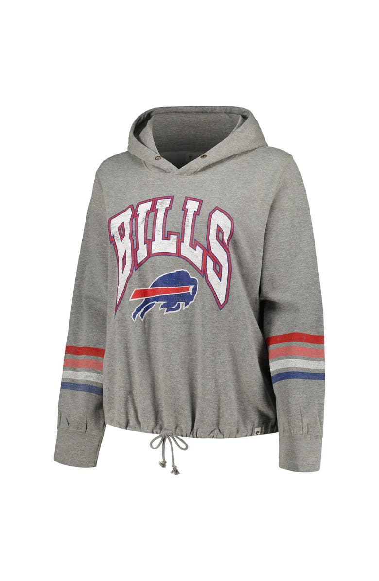 '47 Women's '47 Heather Gray Buffalo Bills Plus Size Upland Bennett Pullover Hoodie, Alternate, color,