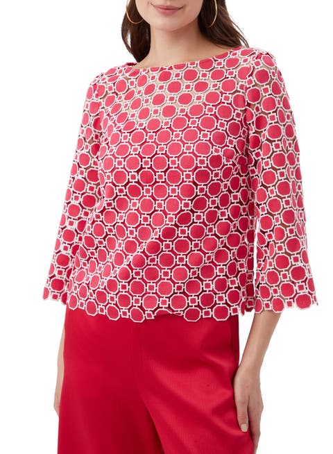 Sun Geometric Lace Top
