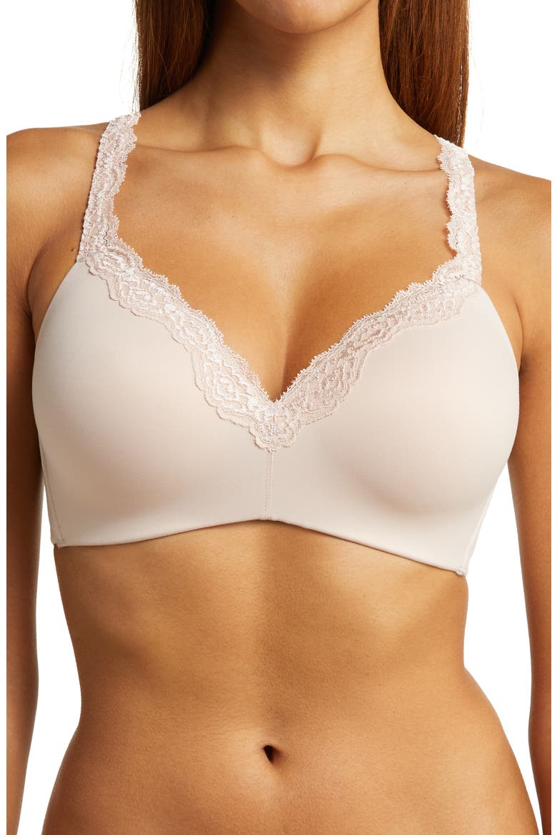 Softly Styled Wireless Bra, Main, color, ROSE DUST
