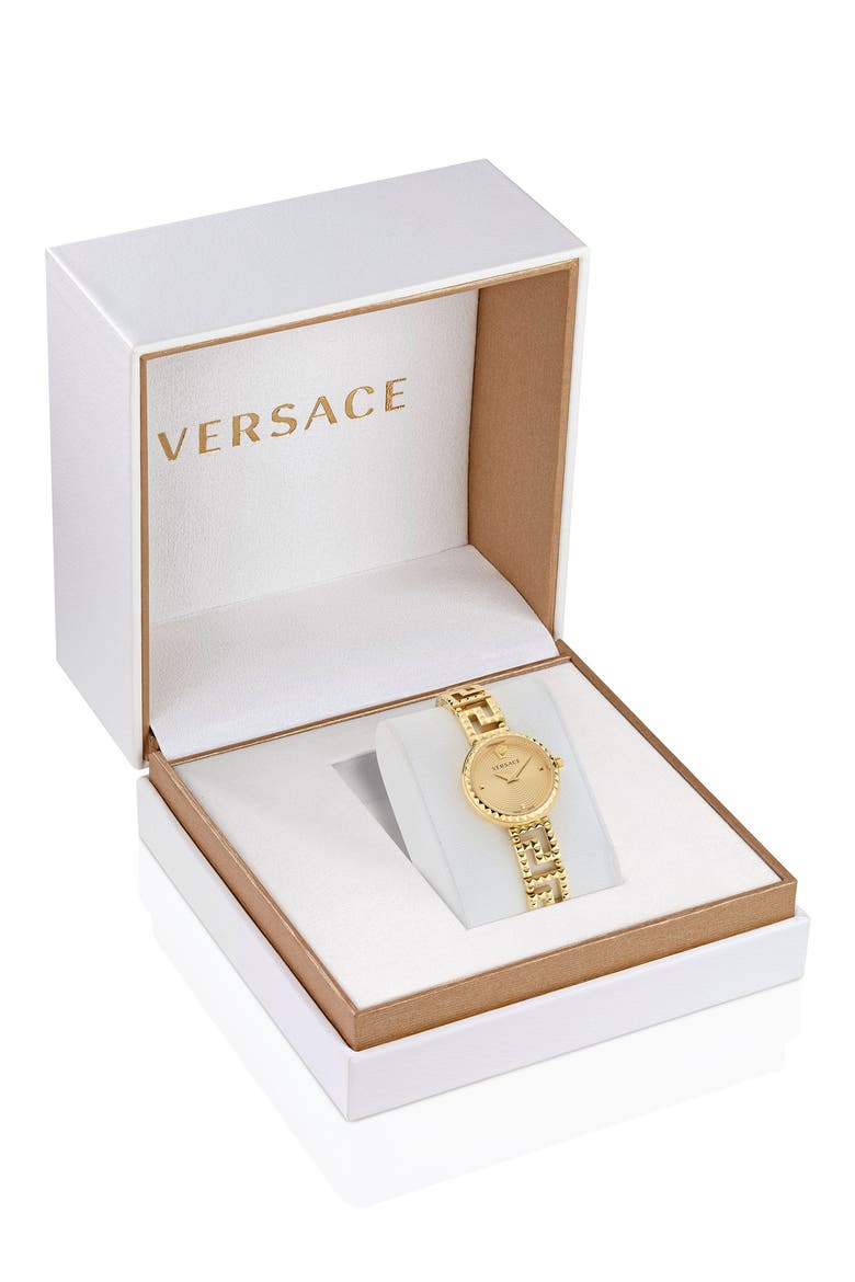 Greca Goddess Bracelet Watch, 28mm, Alternate, color, IP YELLOW GOLD
