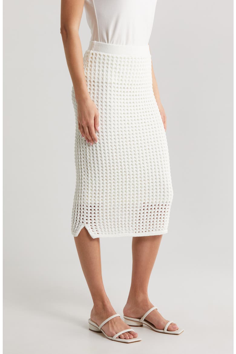 Open Stitch Sweater Skirt, Alternate, color, NEW IVORY