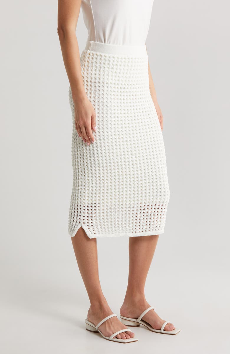Vince Camuto Open Stitch Sweater Skirt, Alternate, color,