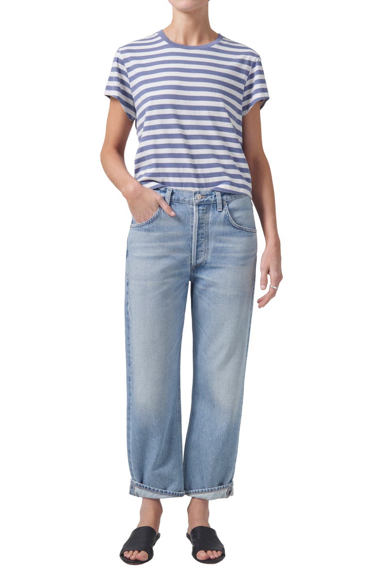 Citizens of Humanity Kyle Stripe Organic Cotton Baby Tee, Alternate, color,