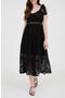 Tie Shoulder Lace Midi Dress