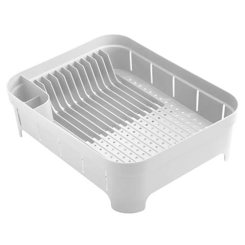 Compact Freestanding Plastic Kitchen Dish Drying Rack