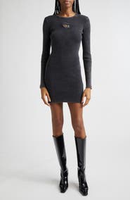 DIESEL® M-Anchorage Long Sleeve Body-Con Minidress