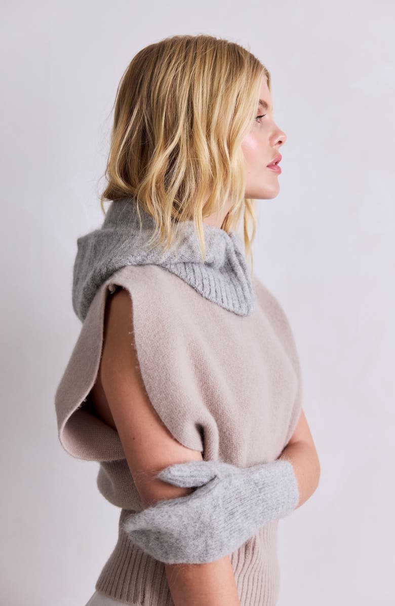 Arctic Fox & Co The Alpaca Blend Mittens, Alternate, color, Blizzard Grey