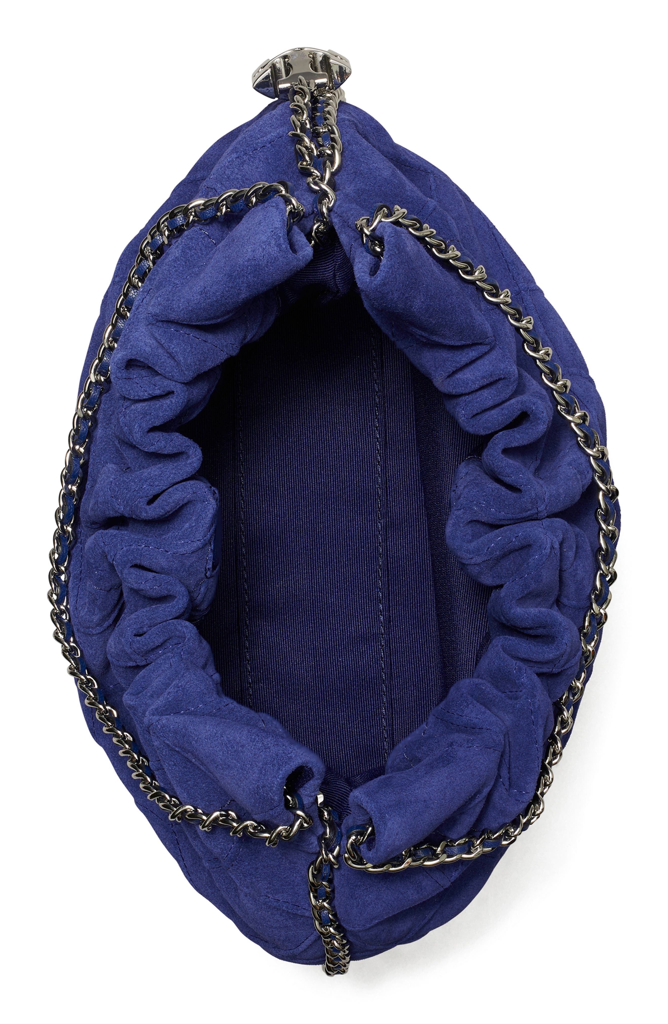 Fleming Suede Mini Hobo, Alternate, color, BALLPOINT BLUE