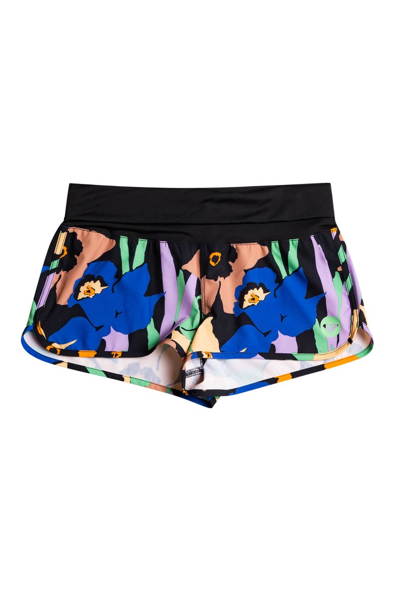 Endless Summer Woven Cover-Up Shorts, Alternate, color, ANTHRACITE FLOWER JA