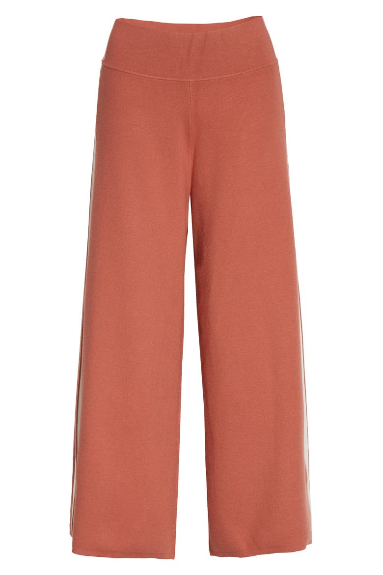 Roland Side Stripe Wide Leg Pants, Alternate, color, TERRACOTTA