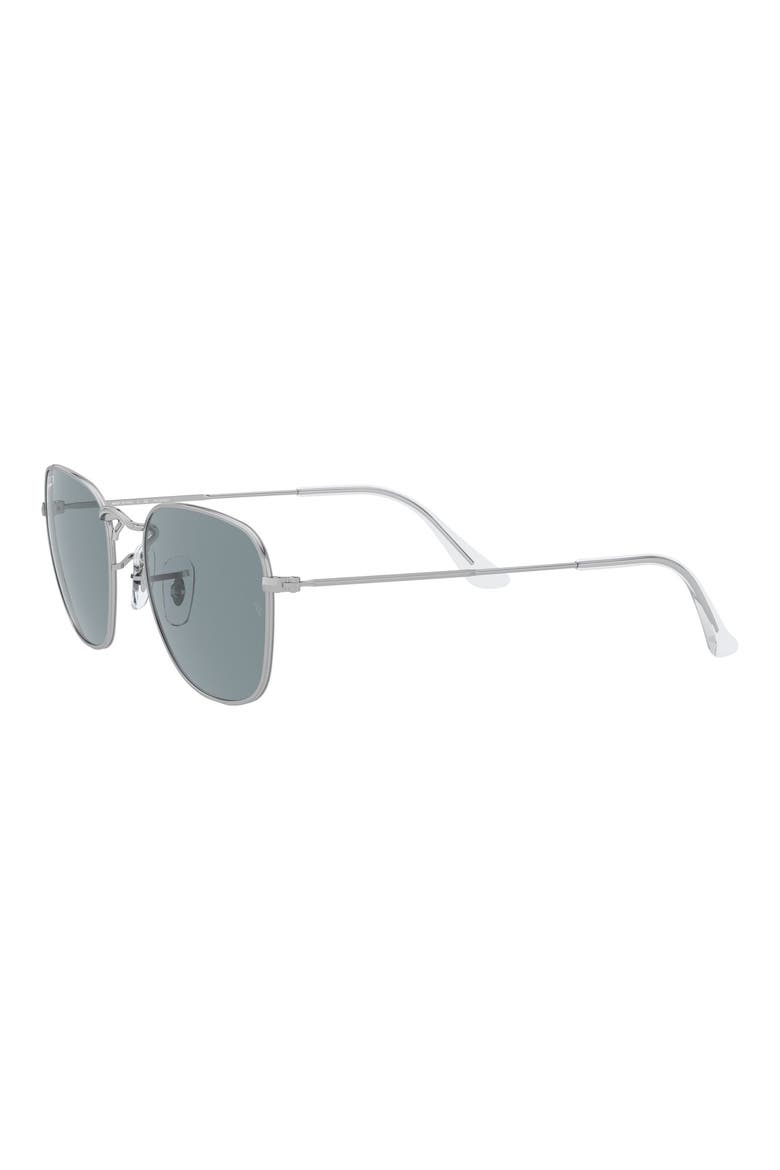 Frank 48mm Polarized Square Sunglasses, Alternate, color, SILVER/ BLUE