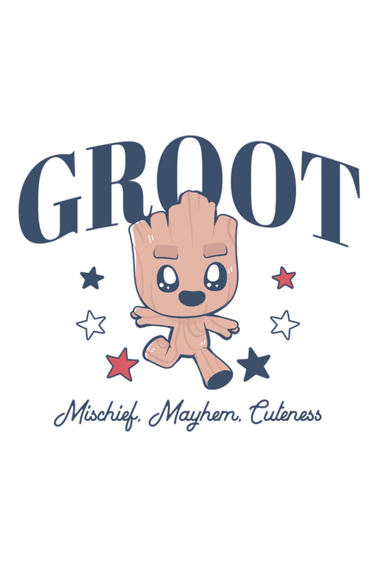 Girl's Guardians of the Galaxy Vol. 2 Mischief Mayhem Cuteness  Graphic T-Shirt, Alternate, color, White