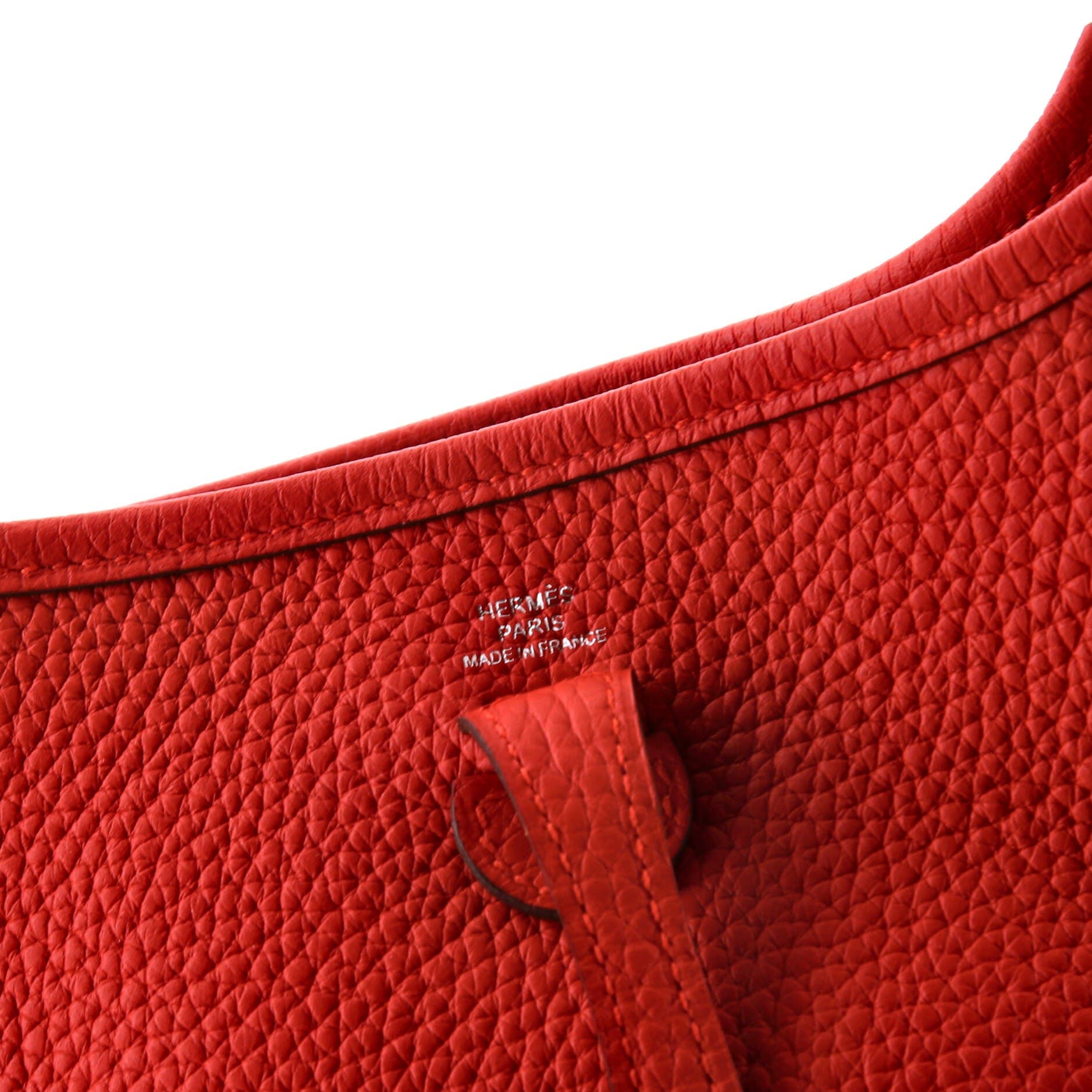 Pre-Owned Hermes Evelyne Bag Gen III Clemence TPM, Alternate, color, Rouge Tomate