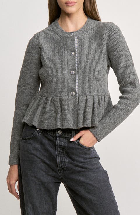 Annie Peplum Cardigan