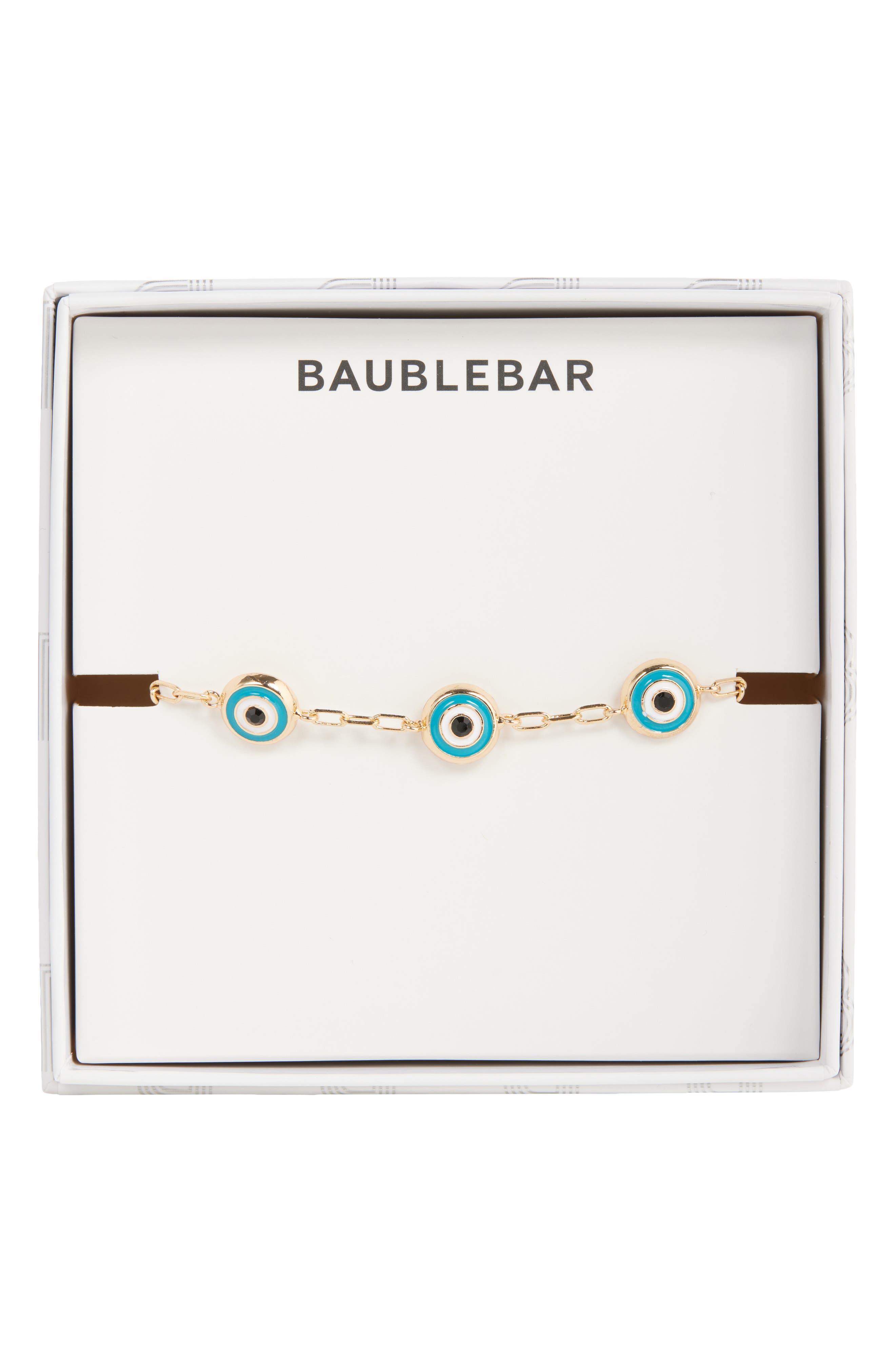 BaubleBar Good Things Coming Evil Eye Station Bracelet