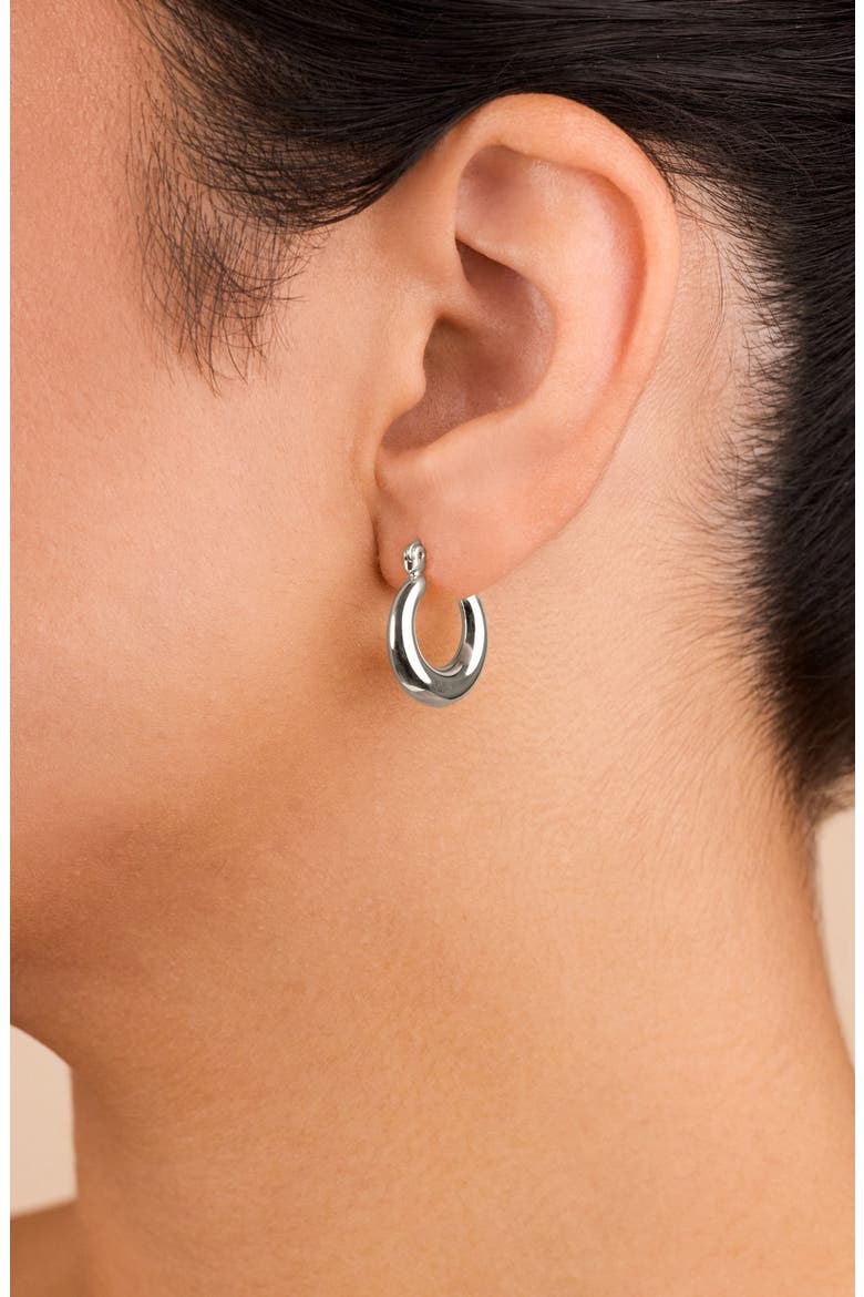 Graduated Tube Hoop Earrings, Alternate, color, SILVER