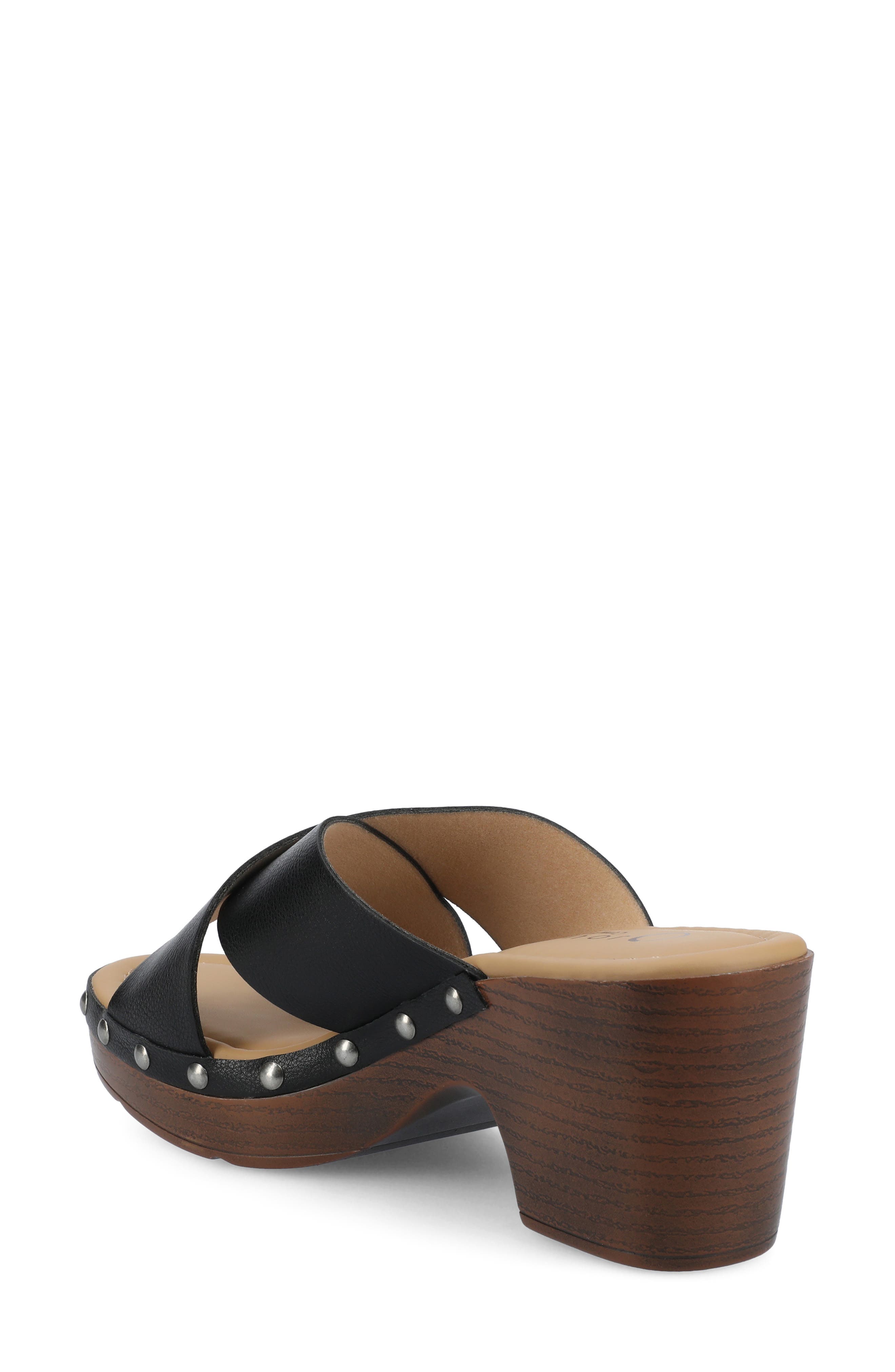 Journee Collection Silvana Platform Sandal, Alternate, color, Black