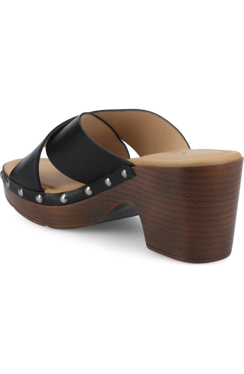 Journee Collection Silvana Platform Sandal, Alternate, color, Black