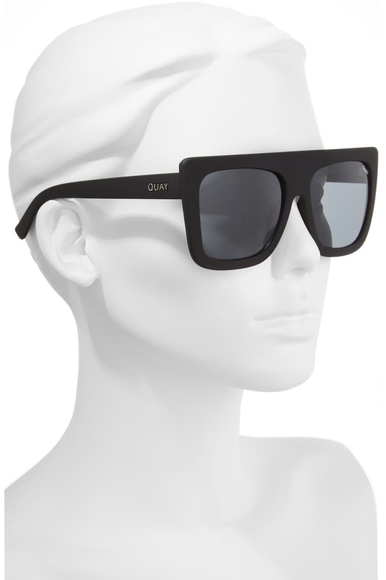 Café Racer 55mm Shield Sunglasses, Alternate, color, BLACK/ SMOKE