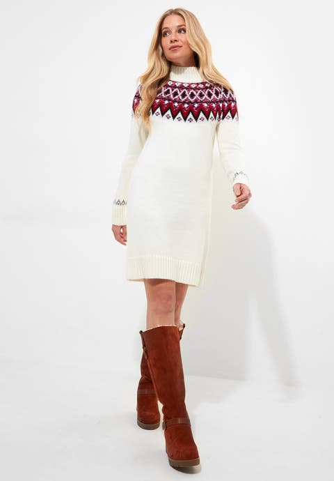 Fairisle Sweater Dress (Plus)