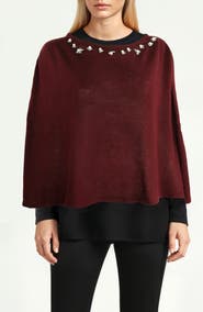 Portolano Crystal Embellished Poncho