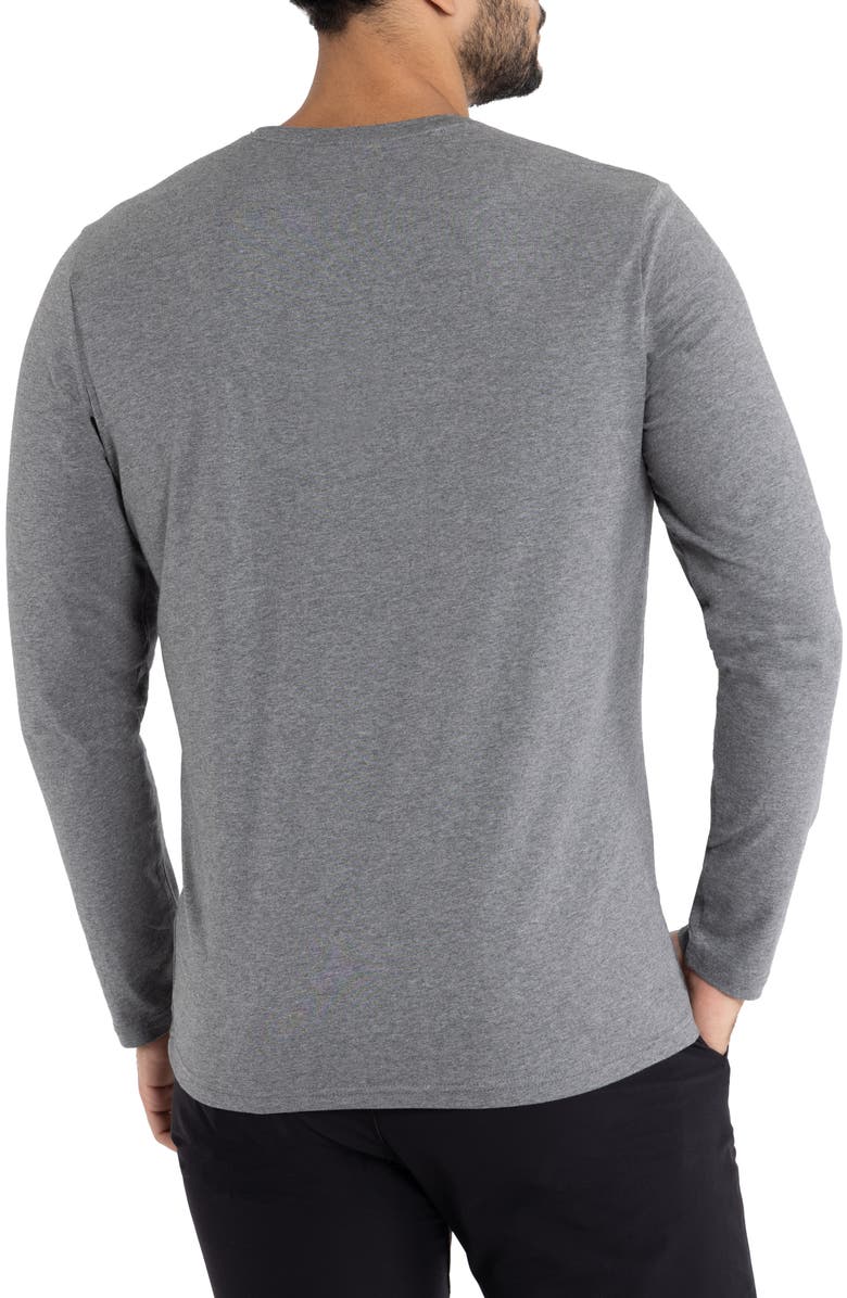 XRAY Long Sleeve Henley, Alternate, color, Charcoal Heather