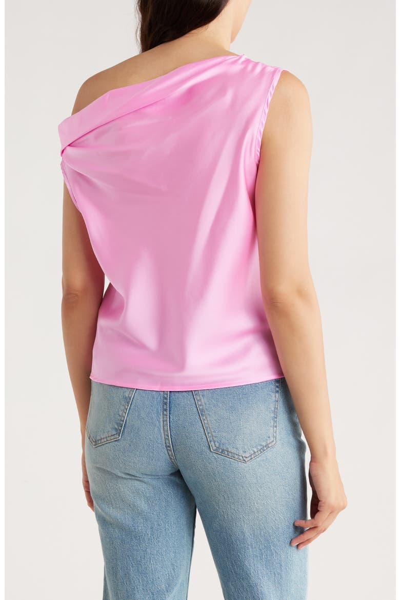 One-Shoulder Satin Tank, Alternate, color, PINK