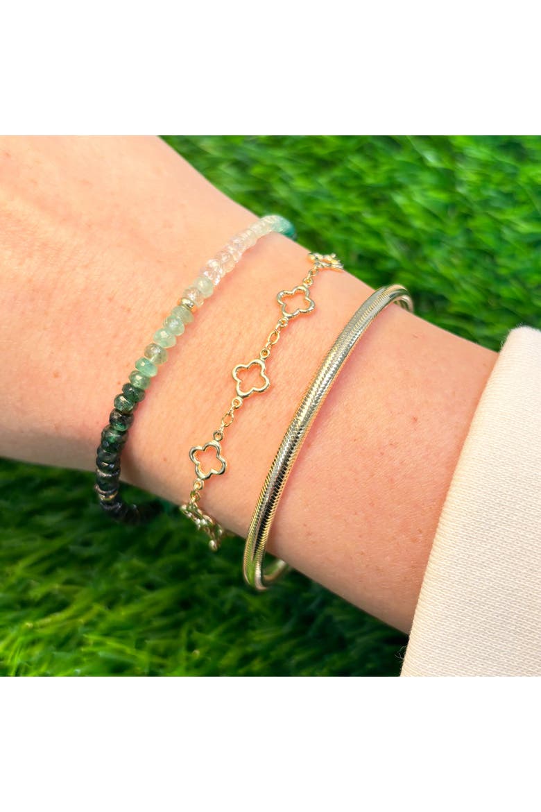 Emerald Ombre Bead Bracelet, Alternate, color, Emerald