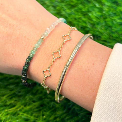 The Lovery Fine Jewelry Emerald Ombre Bead Bracelet In Green