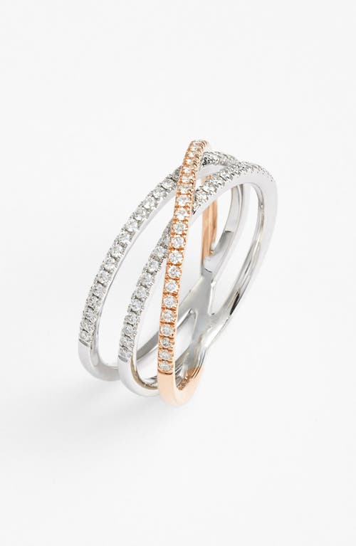 Bony Levy Crossover Three-row Diamond Ring