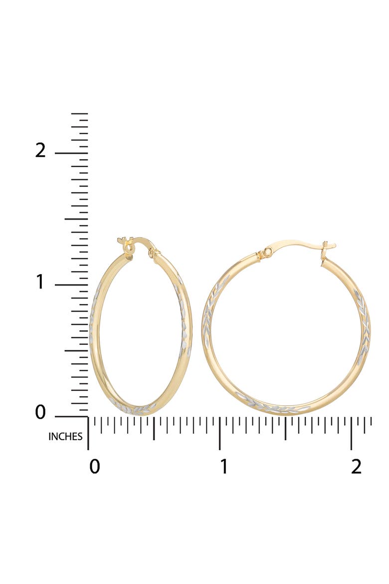 Round Hoop Sterling Silver Earrings, Alternate, color, Gold