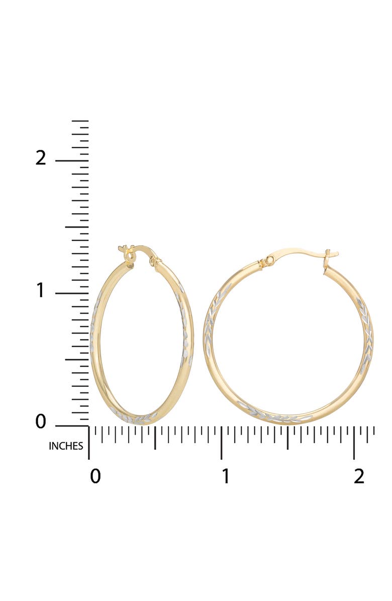 HOT SILVER Round Hoop Sterling Silver Earrings, Alternate, color, Gold