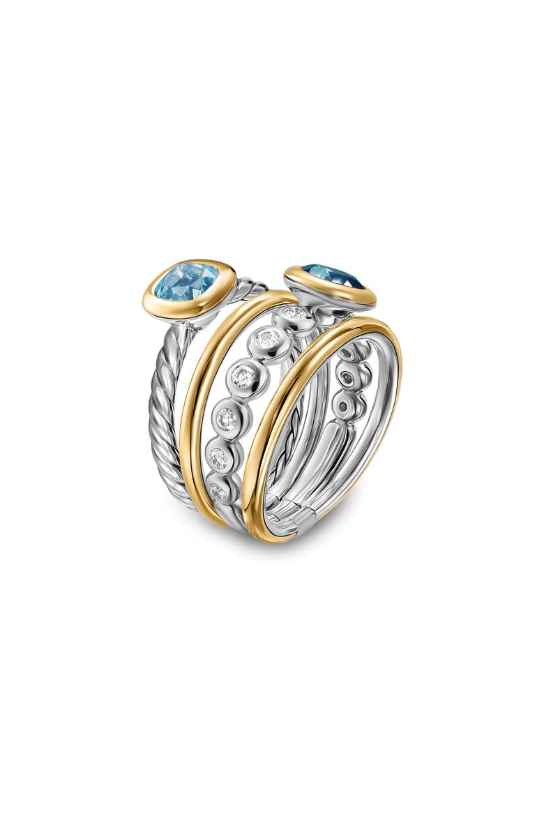 DY Mercer® Color Stone Multirow Ring, Alternate, color, SKY BLUE TOPAZ