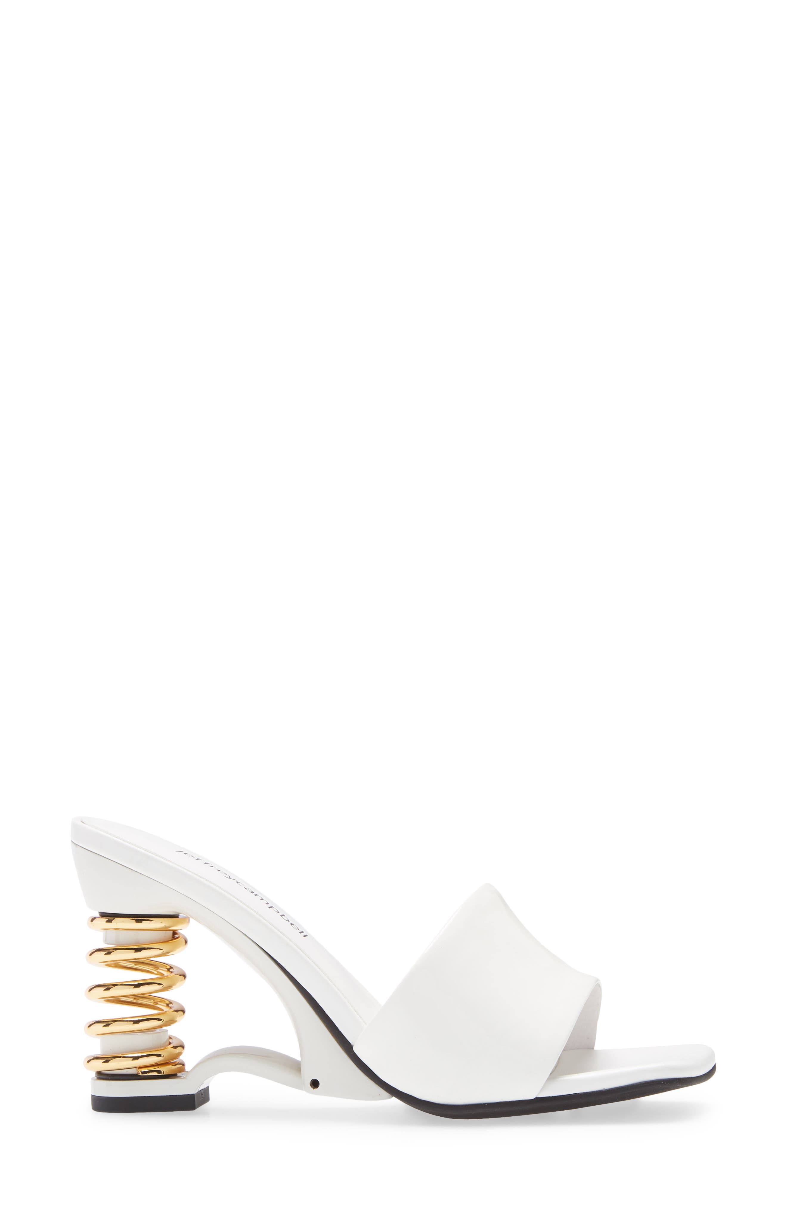 Im Sprung Sandal, Alternate, color, WHITE PATENT GOLD LEATHER