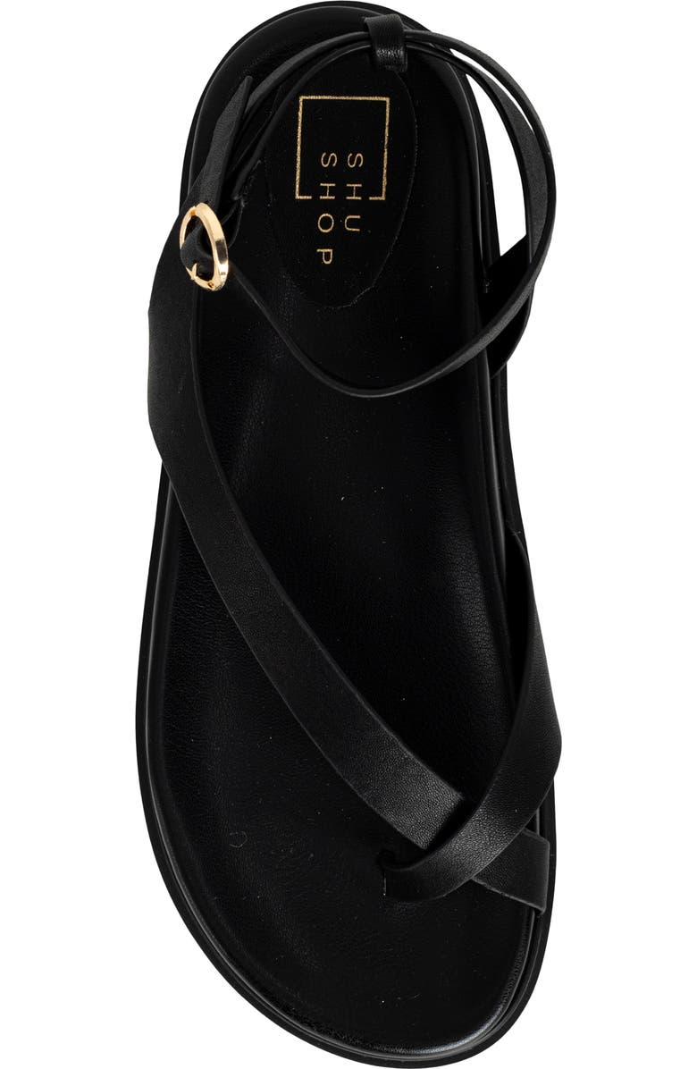 SHUSHOP Berry Ankle Strap Sandal, Alternate, color, Black