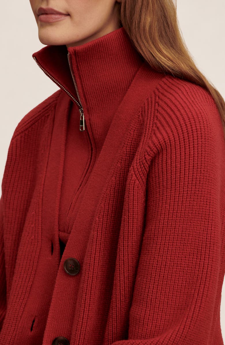 Varley Button Cardigan, Alternate, color, Lava Falls