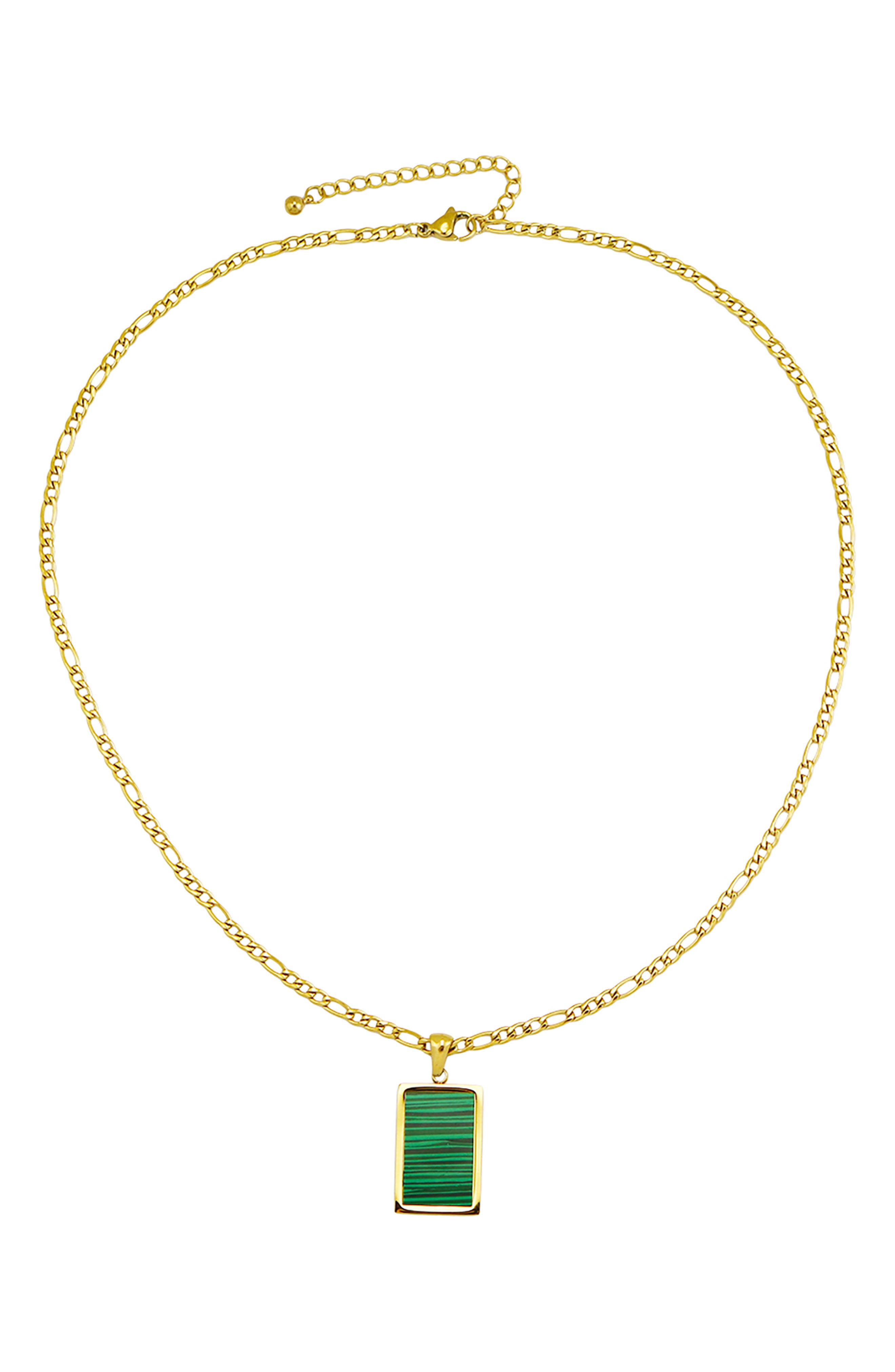 Malachite Pendant Necklace