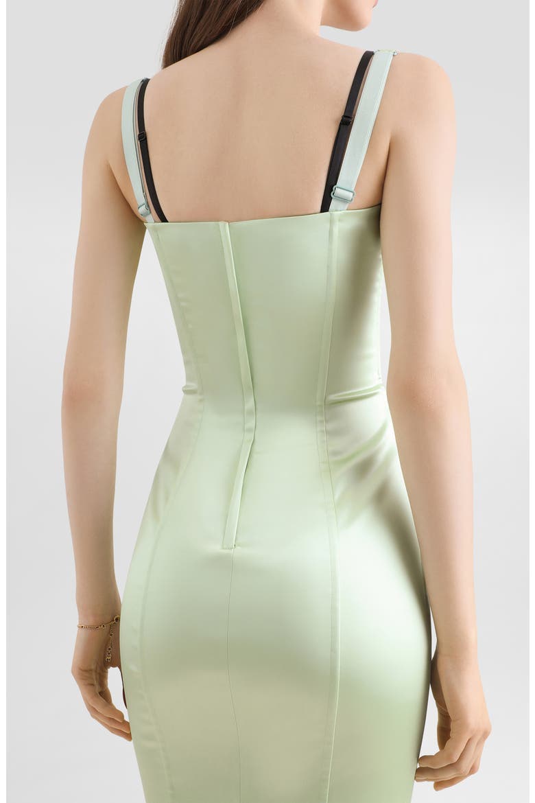 Satin Midi Cocktail Dress, Alternate, color, V0098 POWDER SEA GREEN