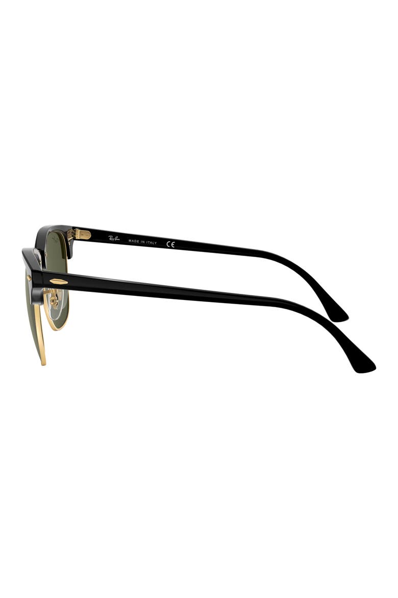 Clubmaster 55mm Square Sunglasses, Alternate, color, BLACK