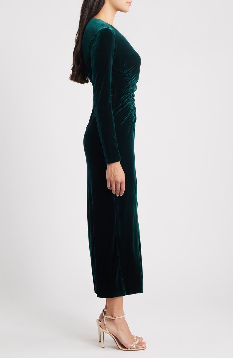Vince Camuto Long Sleeve Velvet Dress, Alternate, color, 