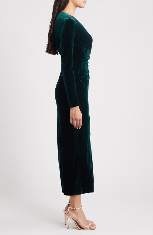 Vince Camuto Long Sleeve Velvet Dress In Green