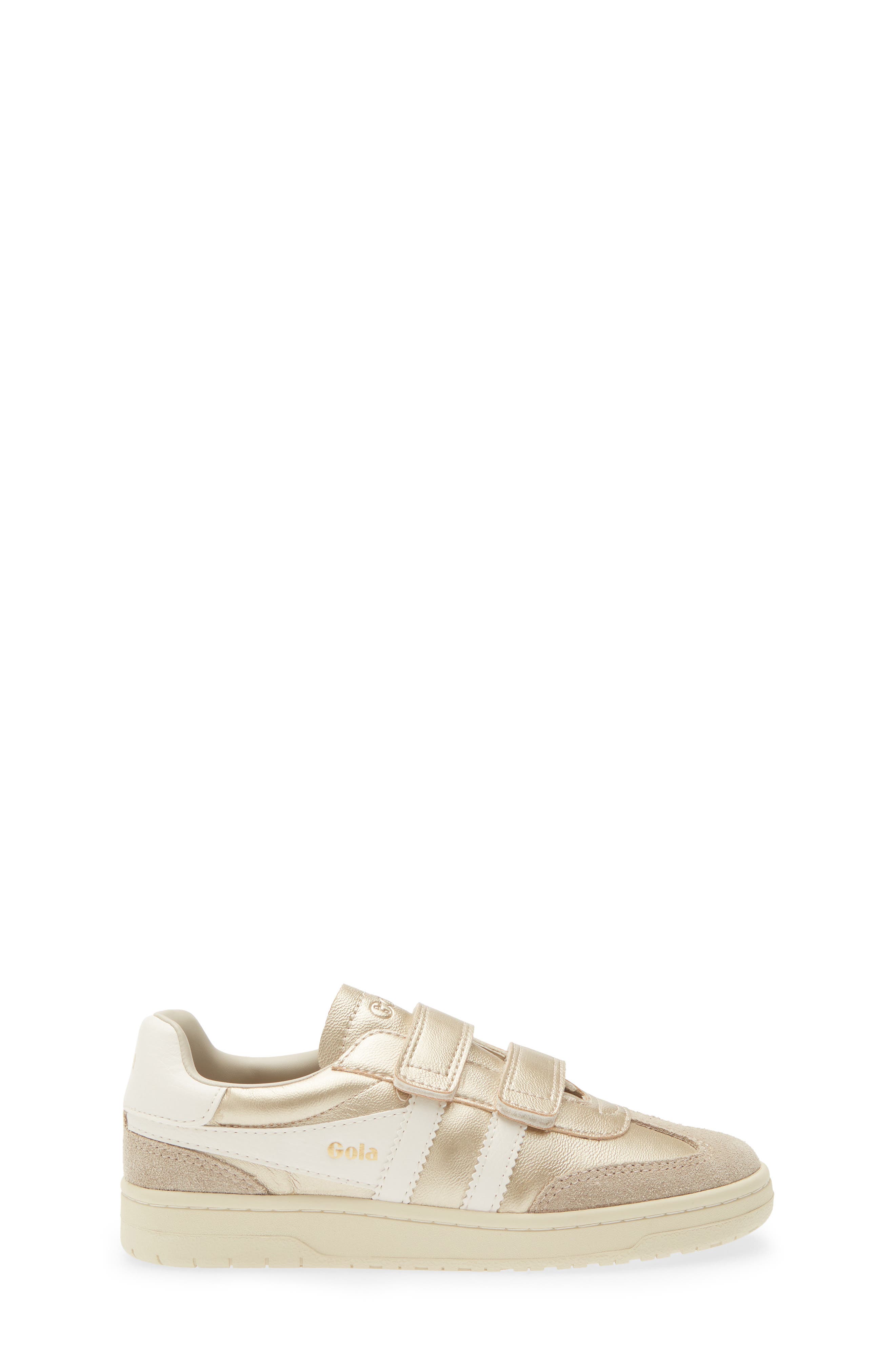 Kids' Viper Glimmer Strap Sneaker, Alternate, color, GOLD/ OFF WHITE