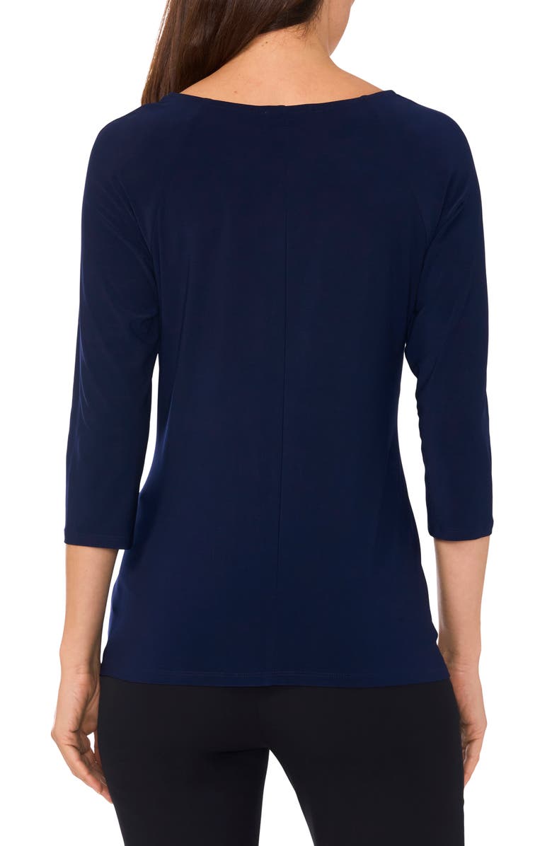 Chaus Grommet Accent Cutout Top, Alternate, color, Classic Navy
