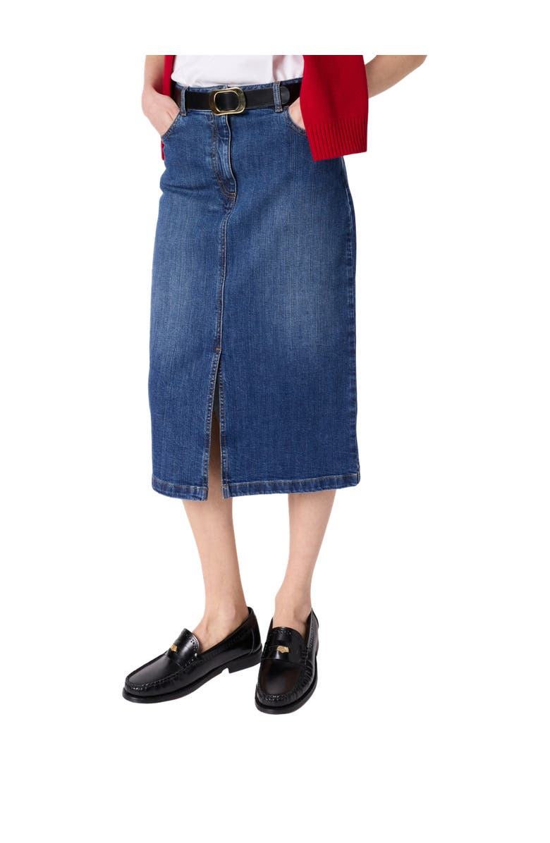 GERARD DAREL Janaelle Straight Cut Denim Skirt, Main, color, Jeans