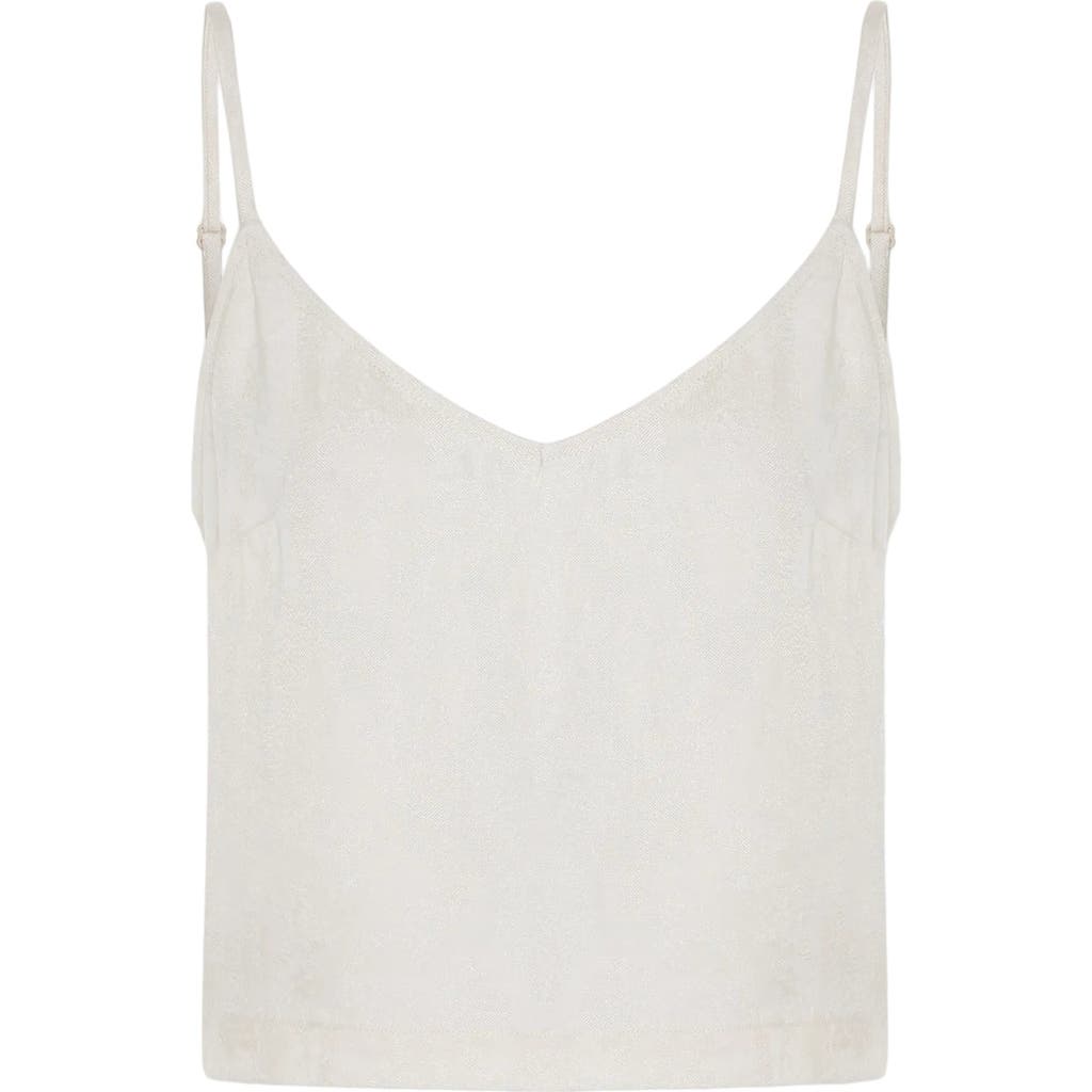 PCFG Daydreamers Strappy V Neck Top in Beige at Nordstrom, Size Large