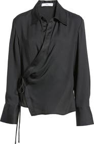 MANGO Rider Wrap Satin Shirt